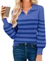 Plain Balloon Sleeve Casual Regular Fit Sweater