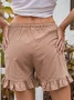 Ruffled Plus Size Folds Casual Loose Shorts Shorts