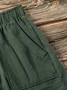 JFN Casual Solid Polyester Cotton Pants