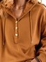 JFN Buttoned Hooded Long Sleeve Sweatshirts