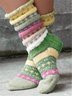 JFN  Casual Warm Woolen Colorful knitted Socks