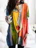JFN Round Neck Painting Causal Tunic Top