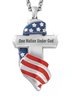 JFN  Alloy American Flag Personalized Necklace