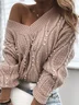 Jacquard Elegant Beaded Sweater