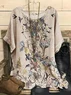 JFN Round Neck Floral Casual T-Blouse/Tee