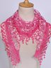Lace Hollow Floral Silk Scarf Beach Scarf Everyday Matching