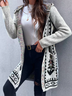 Casual Ethnic Wool/Knitting Hoodie Sweater Coat