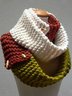 Knitted Plain Pattern Chunky Knit Button Scarf