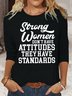 Women's Long Sleeve Blouse Spring/Fall Text Letters Cotton-Blend Crew Neck Daily Going Out Casual Top