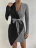 Urban Regular Fit Wool/Knitting Plain Dress