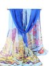 Vacation Abstract Fun Illustration Pattern Silk Scarf Spring Summer Beach Accessories