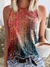 Regular Fit Casual Halter Ombre Tank Top