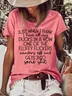 Women's Short Sleeve Tee T-shirt Summer Text Letters Crew Neck Daily Going Out Casual Top Black