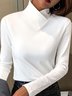 Women's Long Sleeve Tee T-shirt Spring/Fall Plain Daily Going Out Casual Top Black