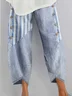 Women's H-Line Harem Pants Daily Going Out Pants Casual Cotton Striped Spring/Fall Pants