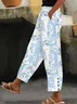 Women's H-Line Straight Pants Daily Going Out Pants Casual Buckle Floral Spring/Fall Pants