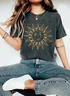 Women's Short Sleeve Tee T-shirt Summer Sun Cotton Crew Neck Daily Going Out Casual Top Black