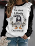 Women's Crew Neck Halloween (pumpkin) Casual Spring/Fall Long Sleeve Sweatshirt