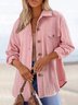 Women's Spring/Fall Outerwear Casual Buckle Plain Long Sleeve Wrap Jacket